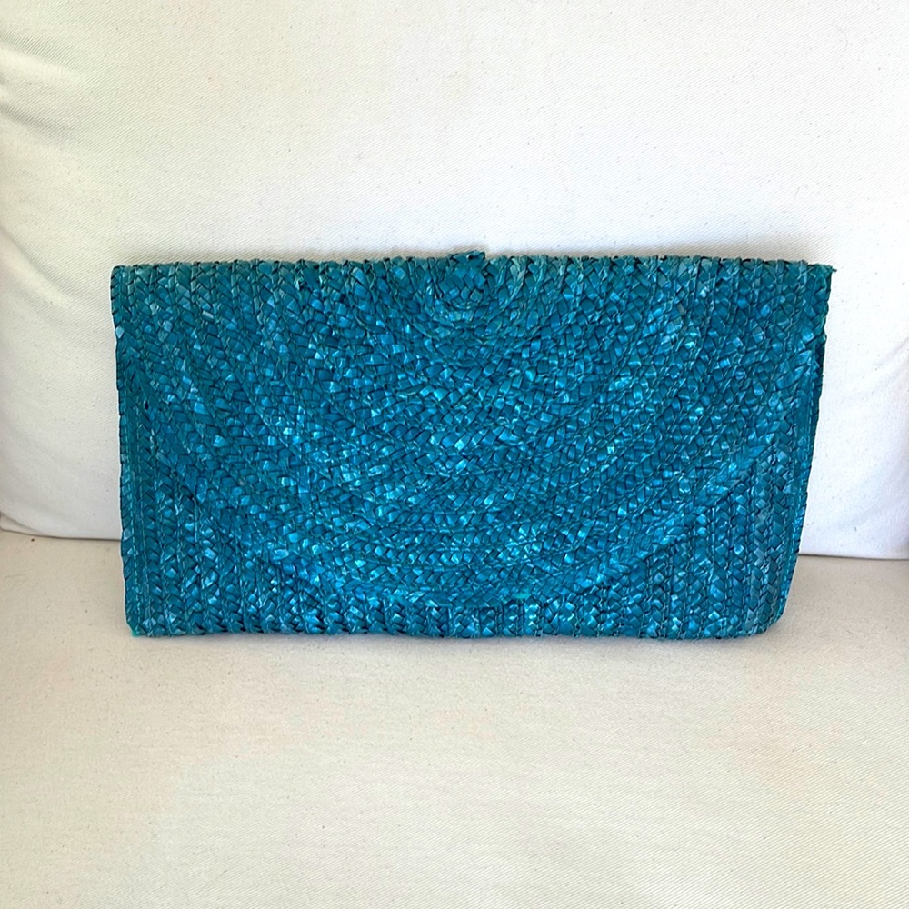 Vintage Shiraleah Straw Envelope Clutch Purse